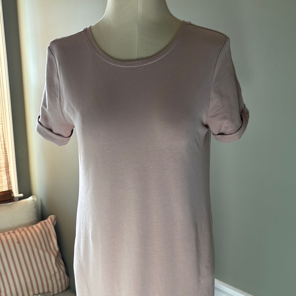 Women's Light Pink Short Sleeve Dresss